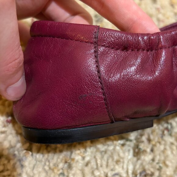 Free People Cara Ballet Flats Leather Wild Mulberry - Picture 11 of 12